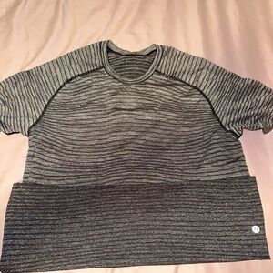lululemon athletica Gray Striped Men's Shirt